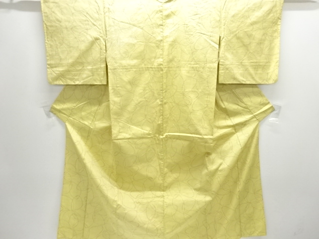 JAPANESE KIMONO / ANTIQUE KIMONO / SILK / TOKAMACHI TSUMUGI / WOVEN ABSTRACT FLOWER